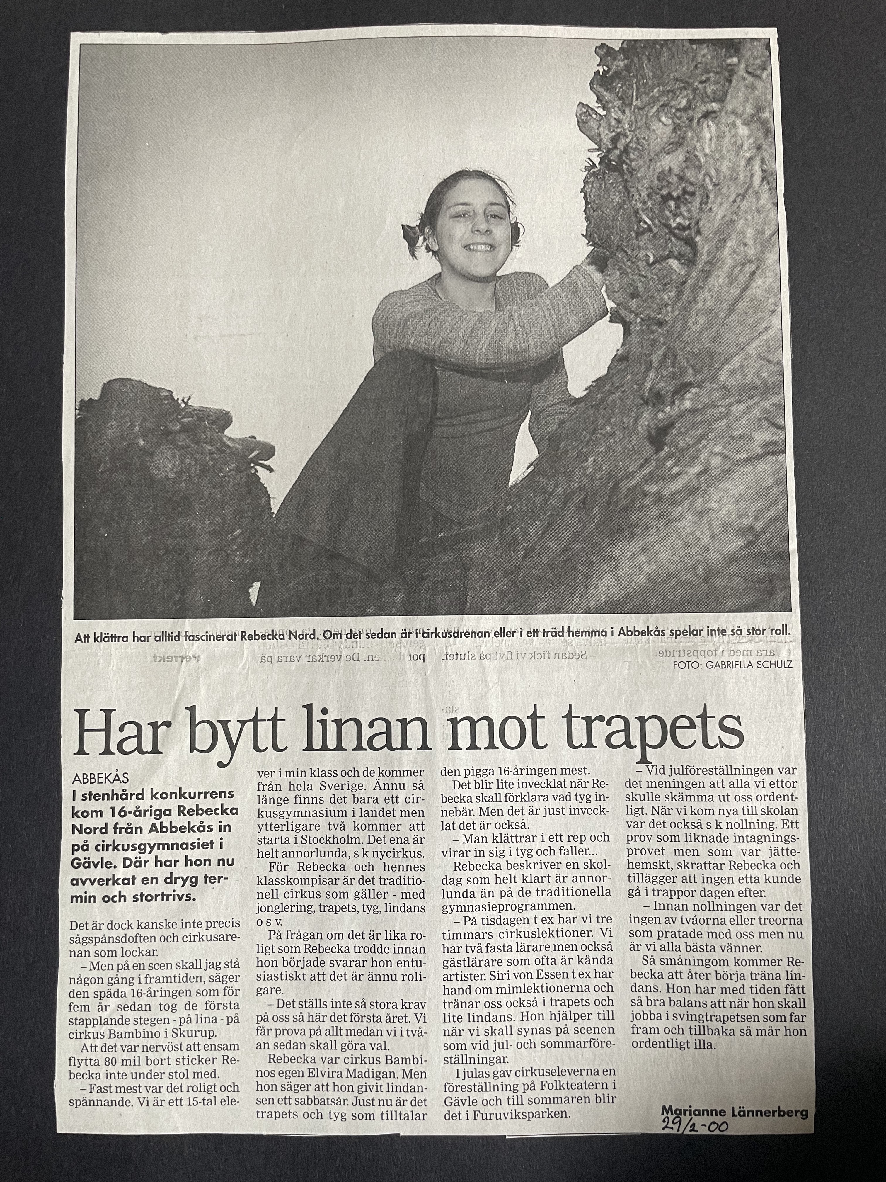 Rebecka Nord Skånska Dagbladet 2000